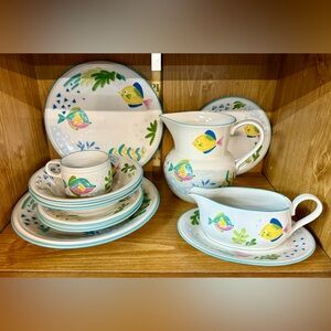 Barrier Reef Studio Nova Dinnerware Plates Bowls Pitcher Gravy Seashore Fish 🪸🐠